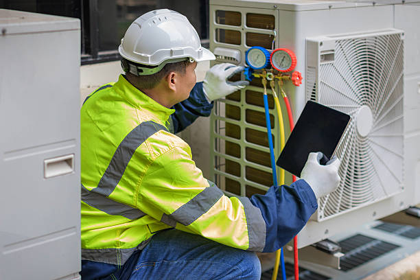 Professional Hvac technician working in East Baldwin, ME